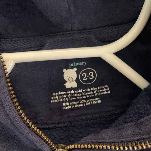 Primary Blue Zip Hoodie - Picture 3 of 3